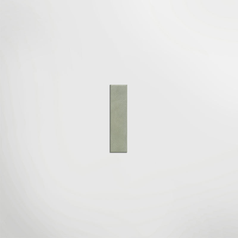 Small Green Decorative Long Thin Brick Metro 240mm X 60mm Porcelain Tiles