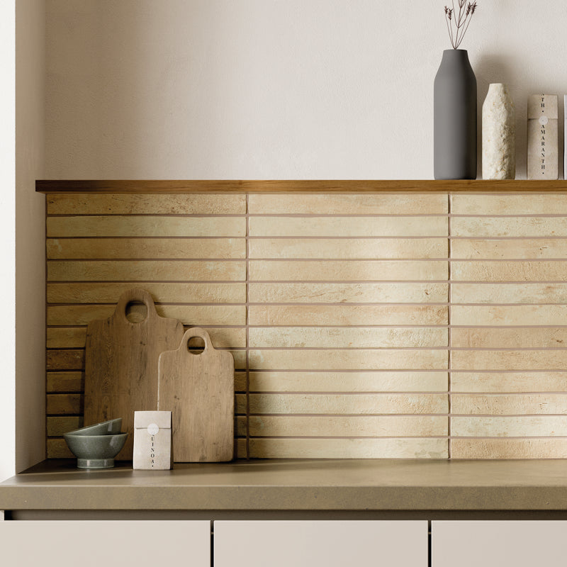 Beige Decorative 450mm X 48mm Porcelain Tiles