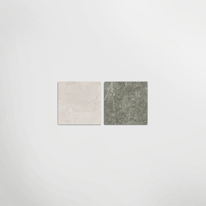 Cosmo Crema and Verde Chequer - Marble Effect Porcelain
