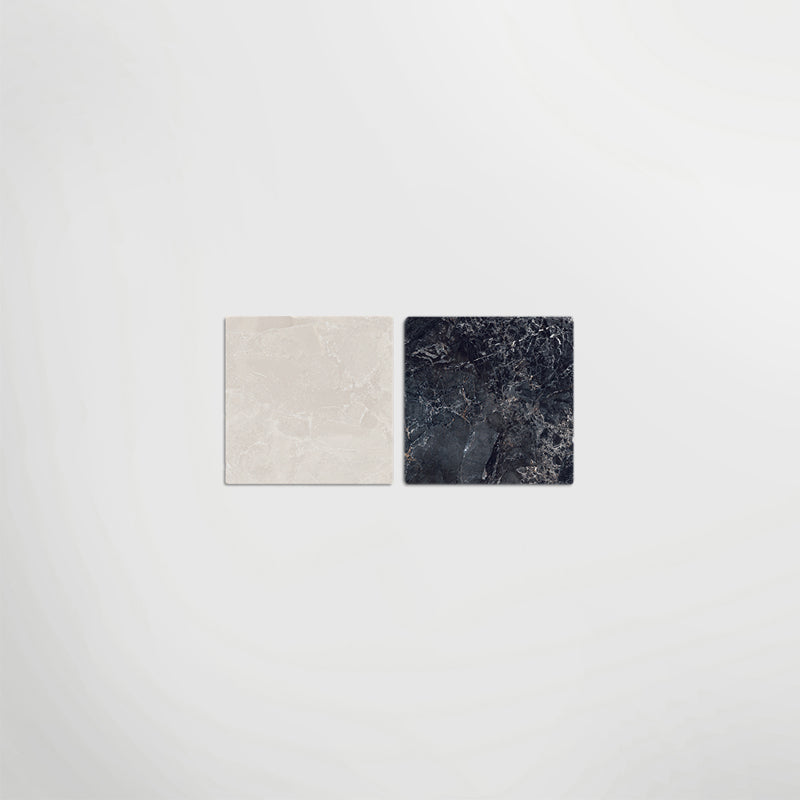 Cosmo Nero and Crema Chequer - Marble Effect Porcelain
