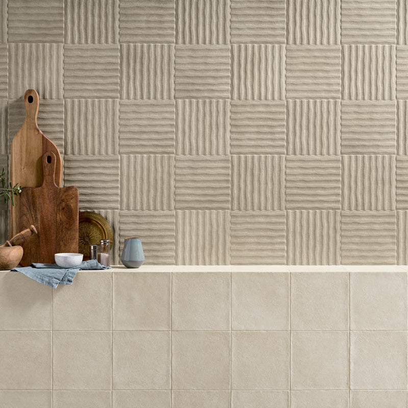 Creta Cloud Decorative Beige Tiles Size 200mm X 200mm From Lapicida