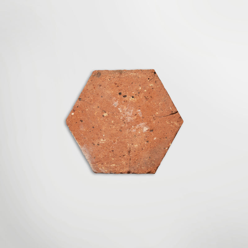 Genuine Antique Orleans Terracotta Hexagon | Rustik Terracotta Genuine Reclaimed Red Floor Tile