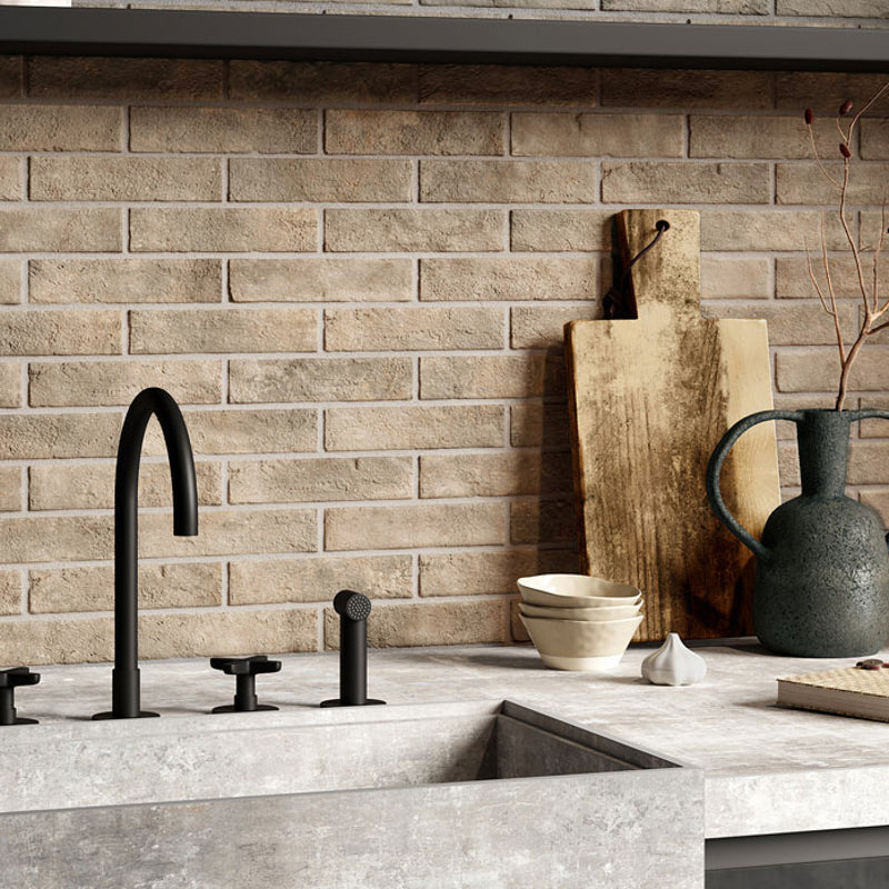 Cream Decorative 250mm X 60mm Porcelain Tiles