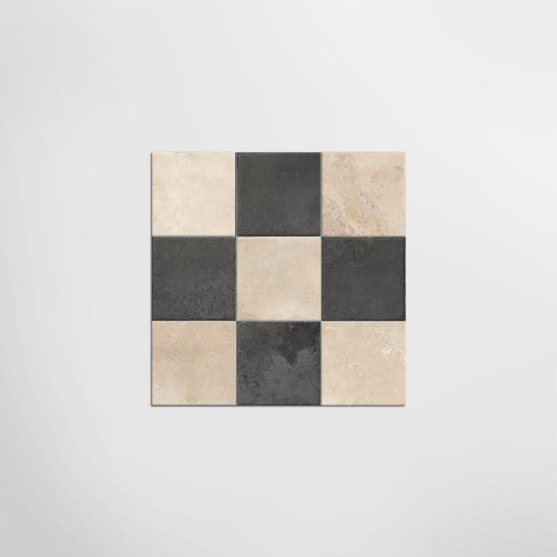 Med Stone Dor And Menfi Chequer - Limestone Effect Porcelain