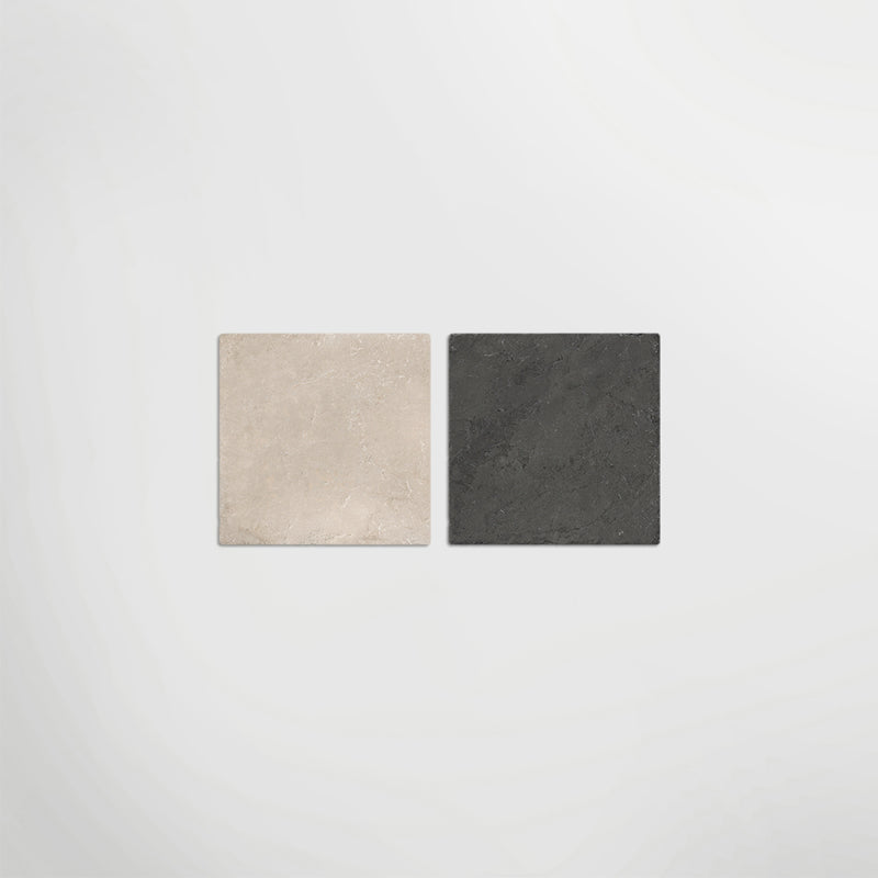 Med Stone Dor And Menfi Chequer - Limestone Effect Porcelain