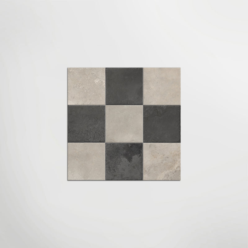 Med Stone Erice And Menfi Chequer - Limestone Effect Porcelain