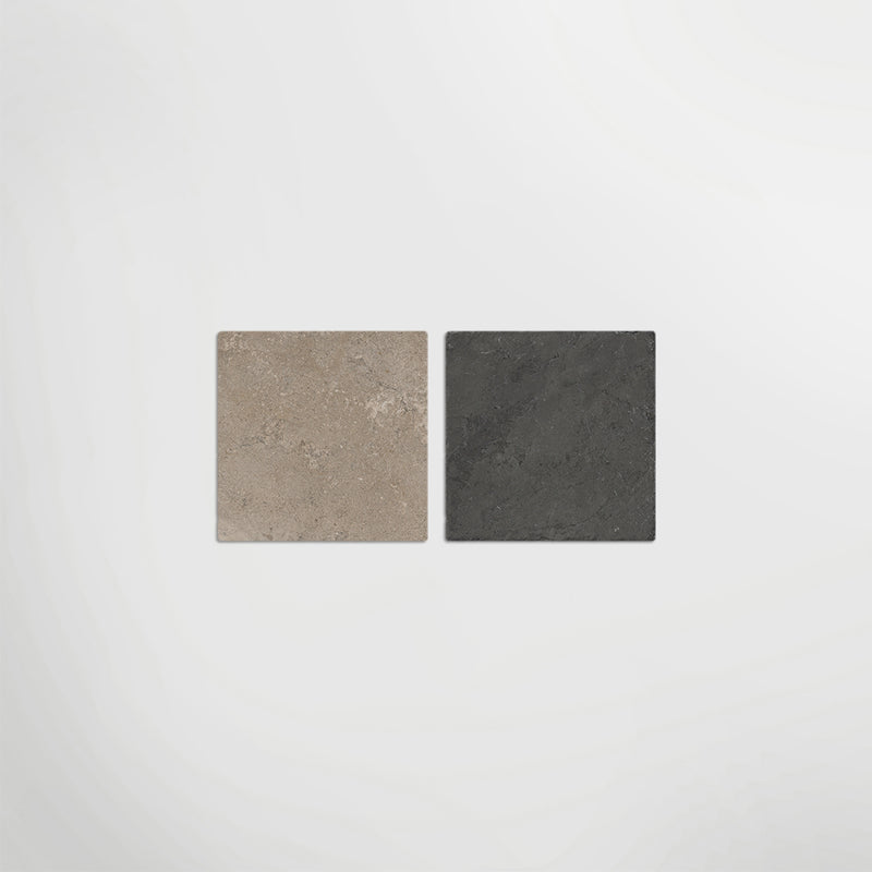 Med Stone Menfi And Byblos Chequer - Limestone Effect Porcelain