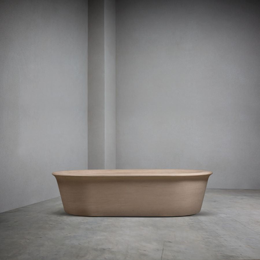 Mocca Fino Oversize Limestone Luxury Bath | Honed Limestone Luxury Bath