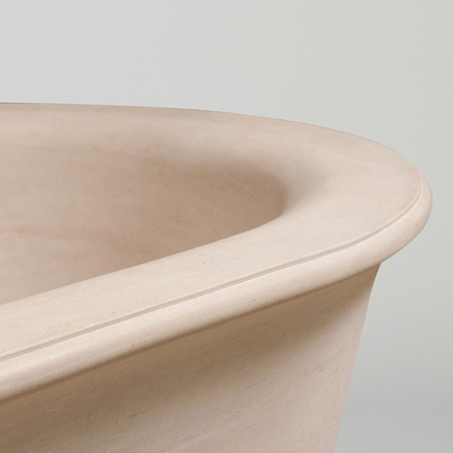 Mocca Fino Oversize Limestone Luxury Bath | Honed Limestone Luxury Bath