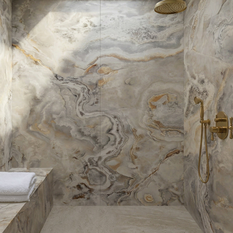 Onyx Ivory - Marble Effect Porcelain