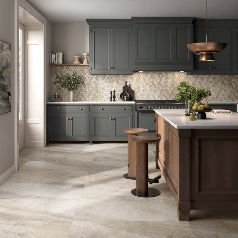 Beige Marble Effect 1200mm X 600mm Porcelain Tiles