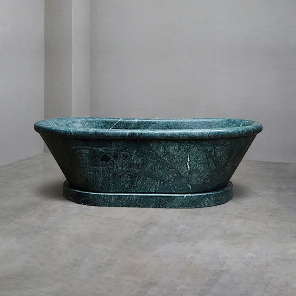 Roll Top Green Marble Luxury Bath | Honed Marble Luxury Bath