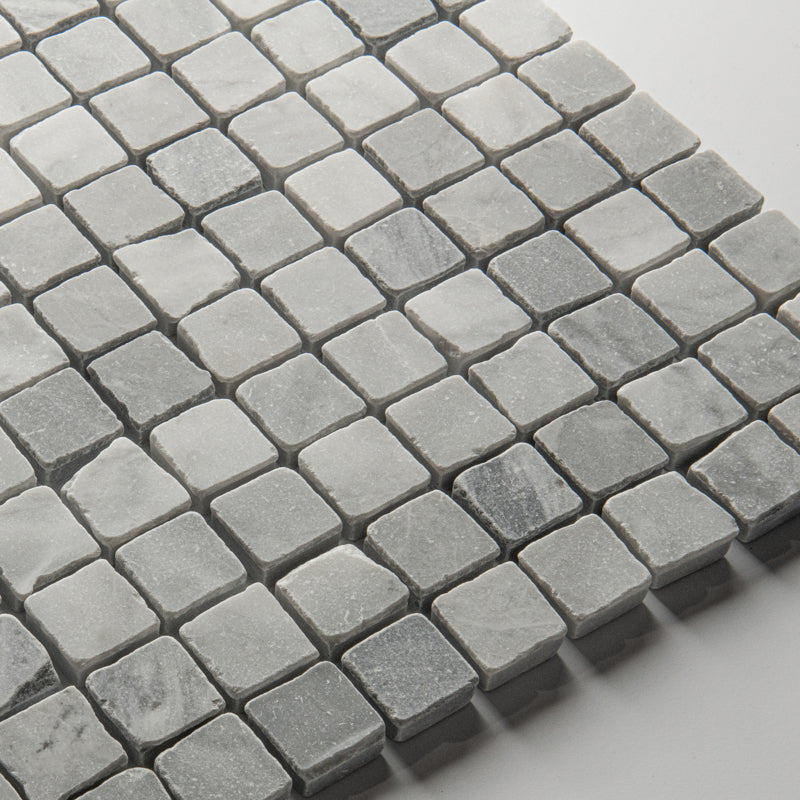 Grey Tumbled Marble Mosaic Tiles