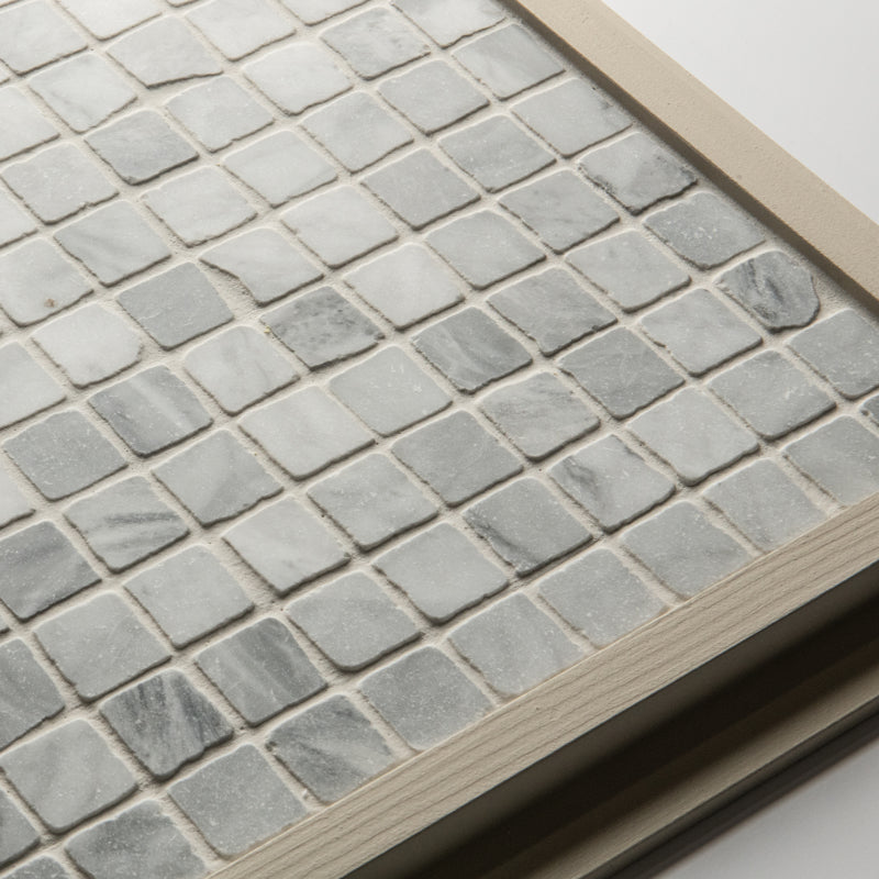 Grey Tumbled Marble Mosaic Tiles