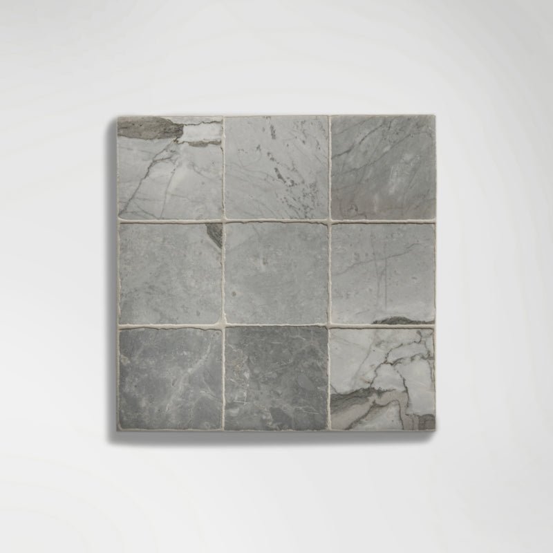 Small Grey Handmade Square Marble Tiles