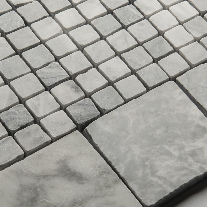 Small Grey Handmade Square Marble Tiles