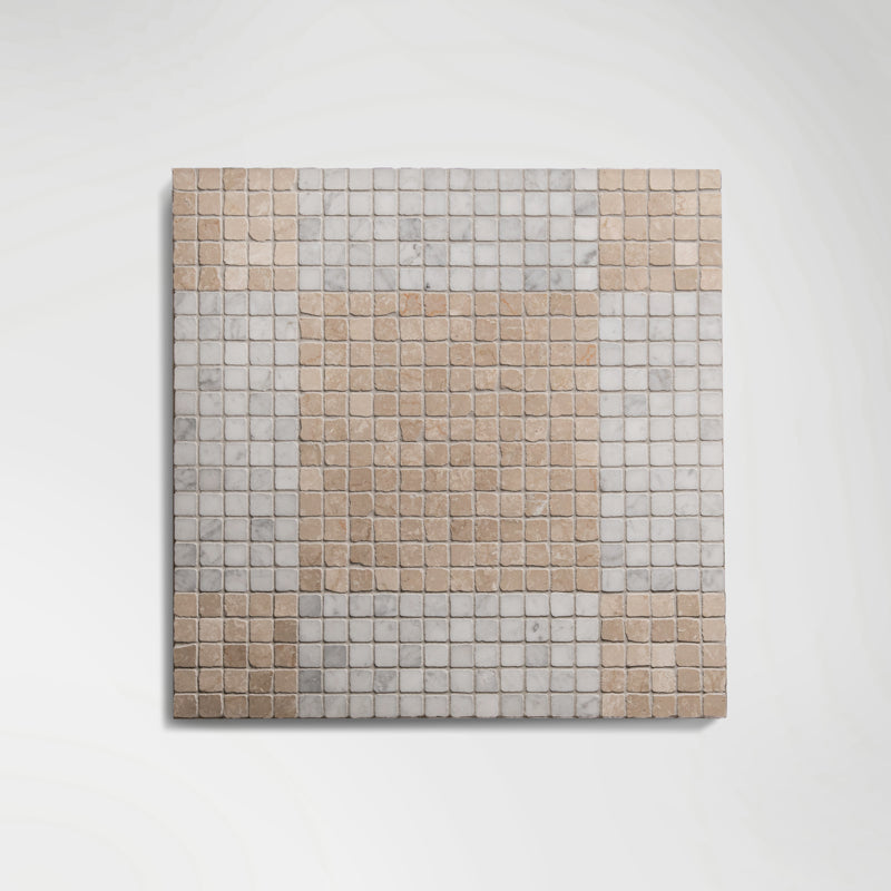 Roman Bianco Carrara Mosaic