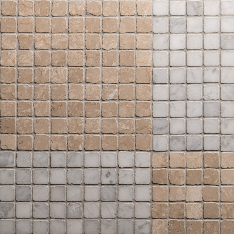 Roman Bianco Carrara Mosaic