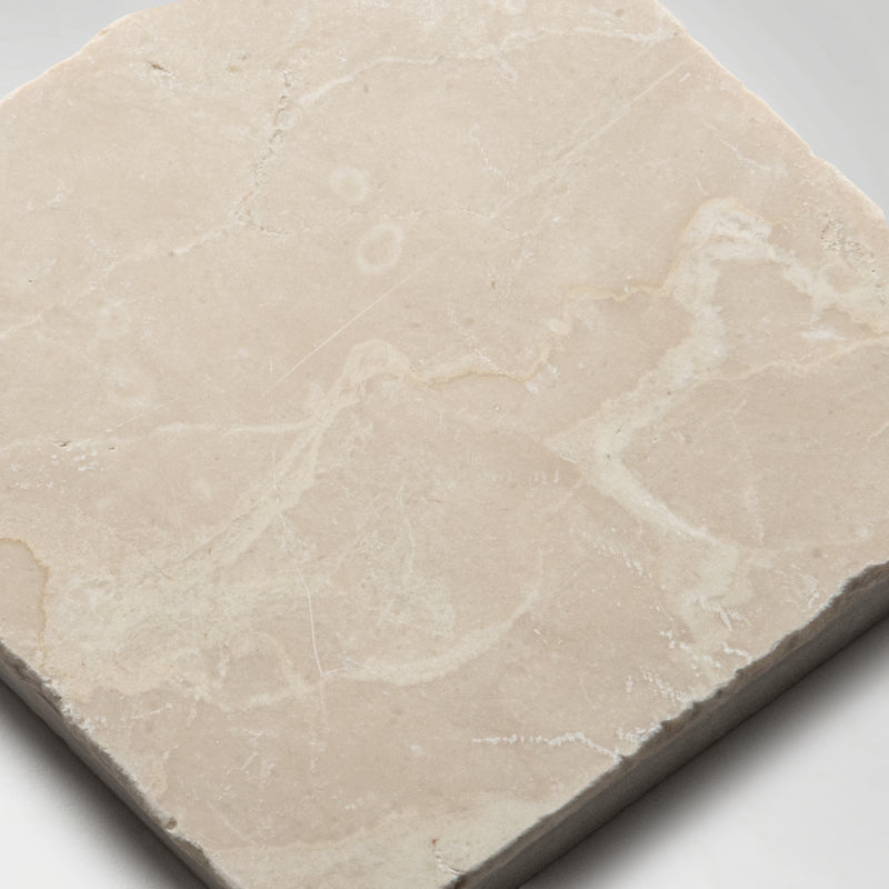 Small Beige Handmade Square Marble Tiles