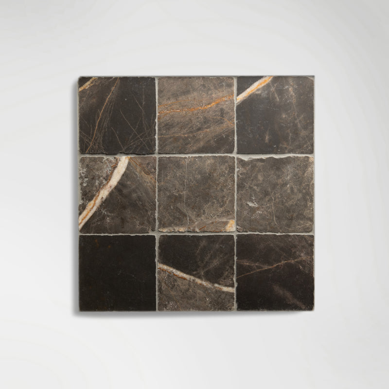 Small Black Handmade Marble Square Tiles