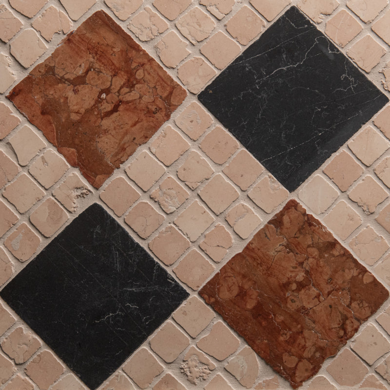Beige Tumbled Marble Mosaic Tiles