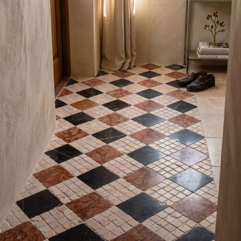 Beige Tumbled Marble Mosaic Tiles