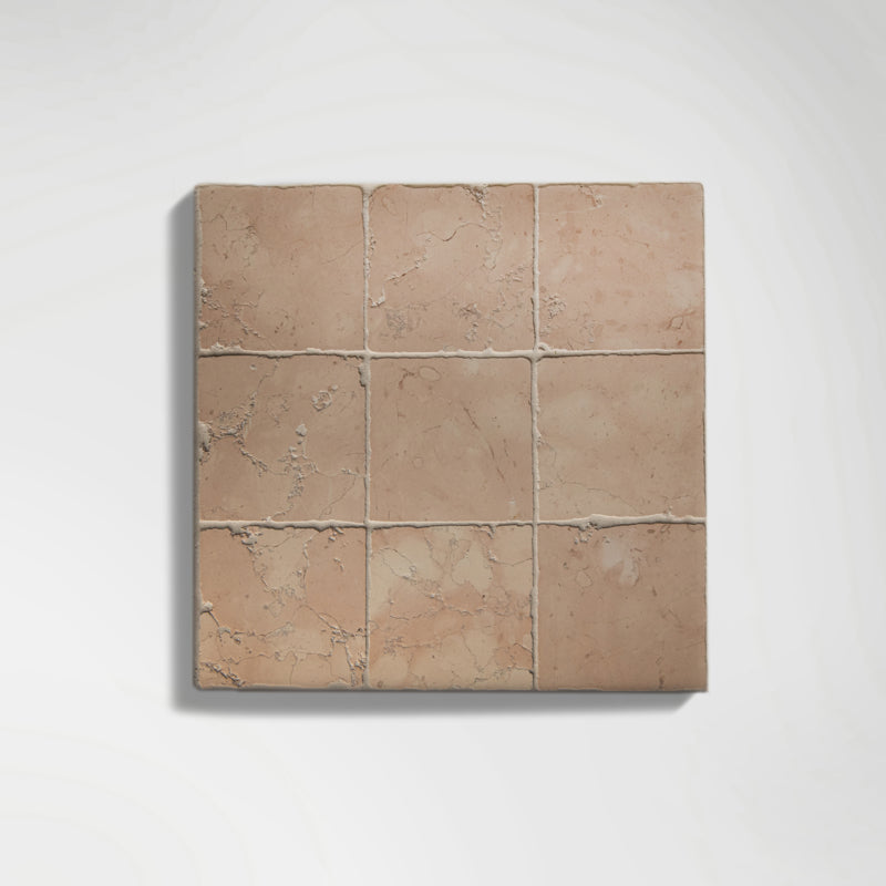 Small Beige Handmade Marble Square Tiles