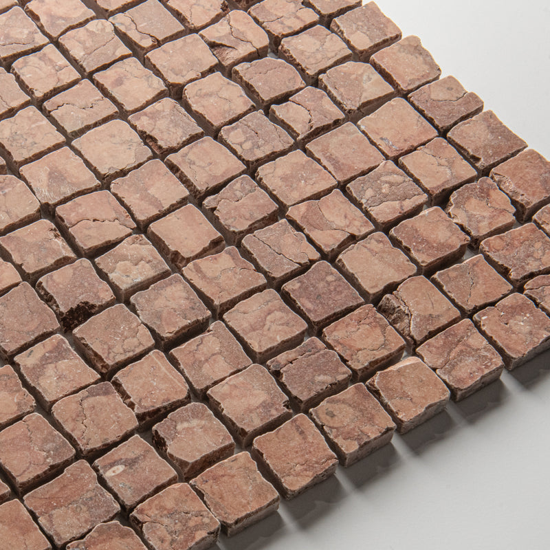 Red Tumbled Marble Mosaic Tiles
