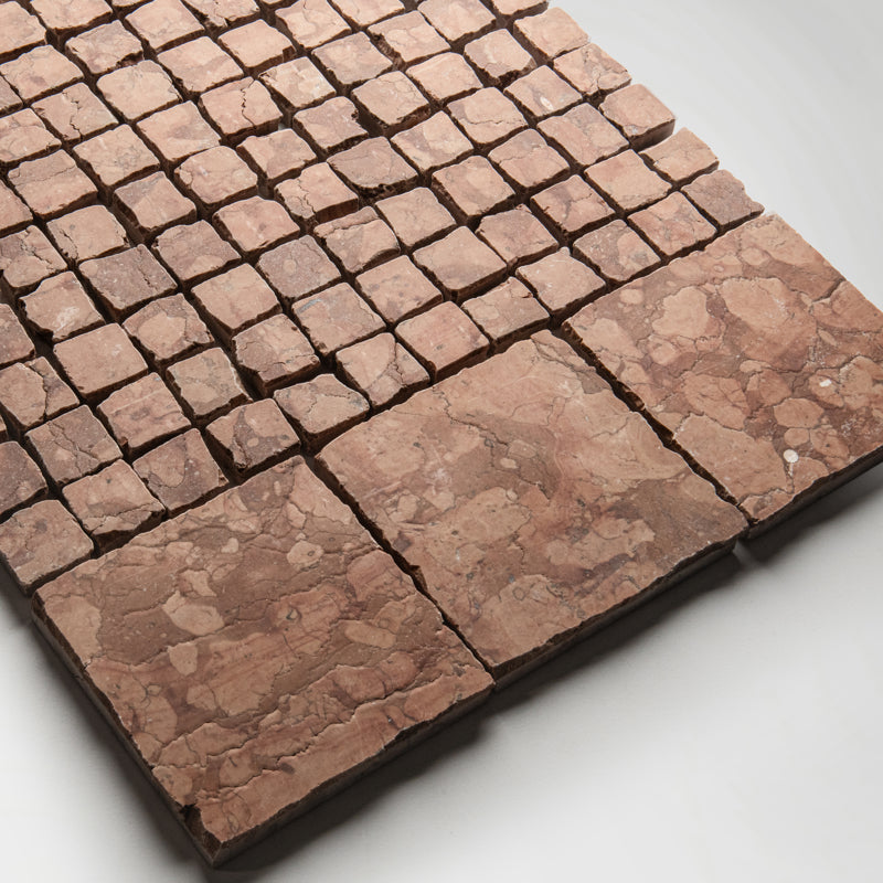 Red Tumbled Marble Mosaic Tiles