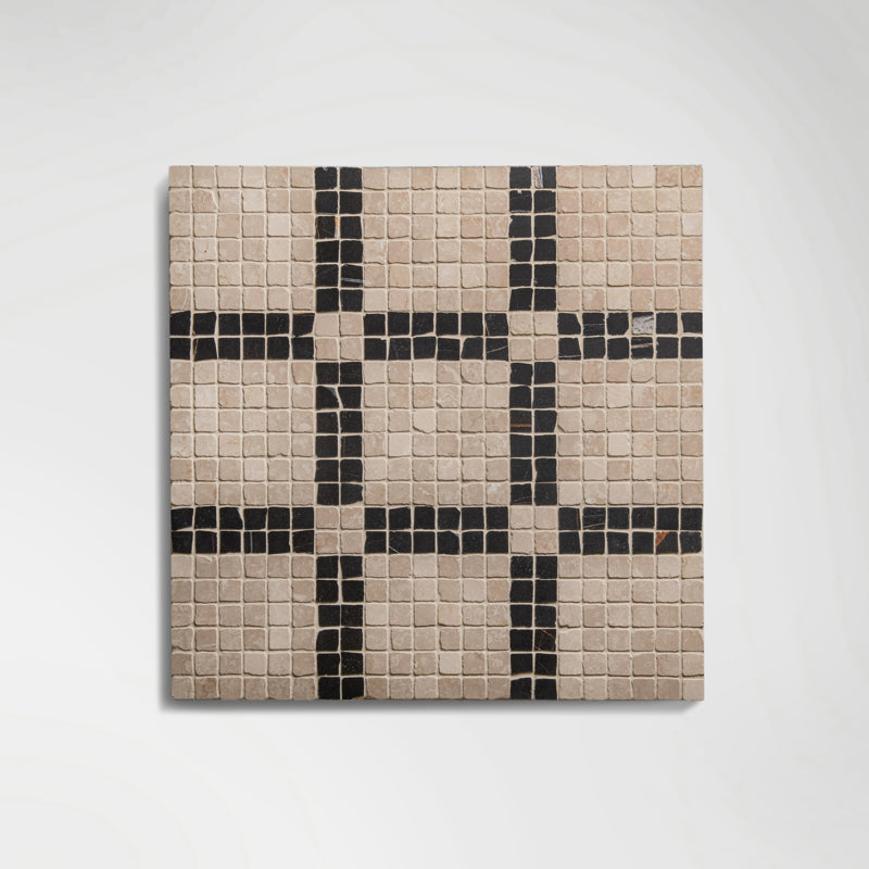 Black Tumbled Marble Mosaic Tiles