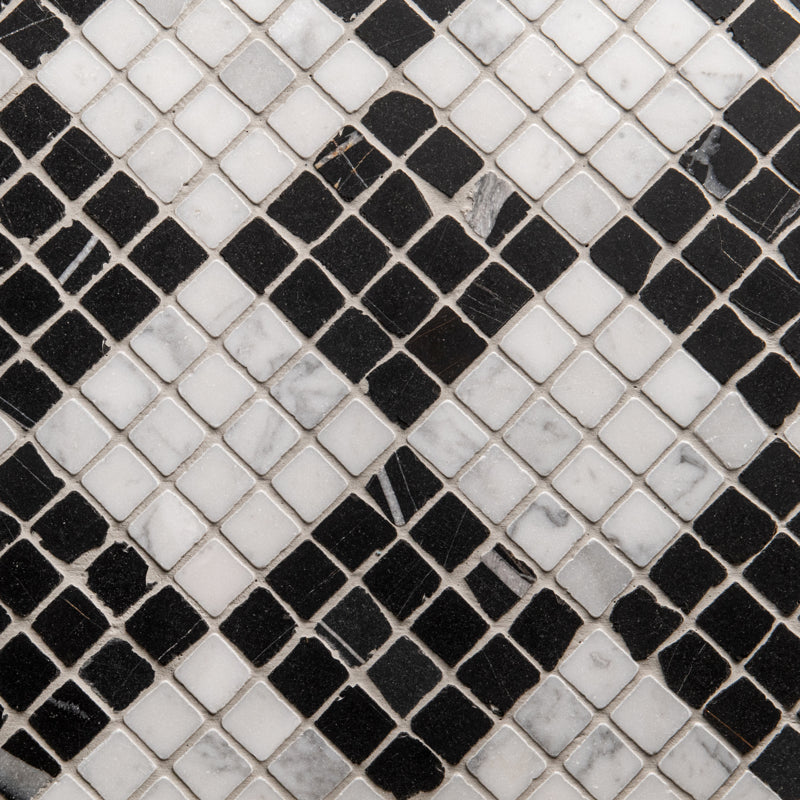 Black Tumbled Marble Mosaic Tiles