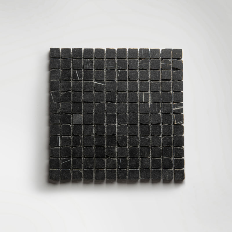 Black Tumbled Marble Mosaic Tiles
