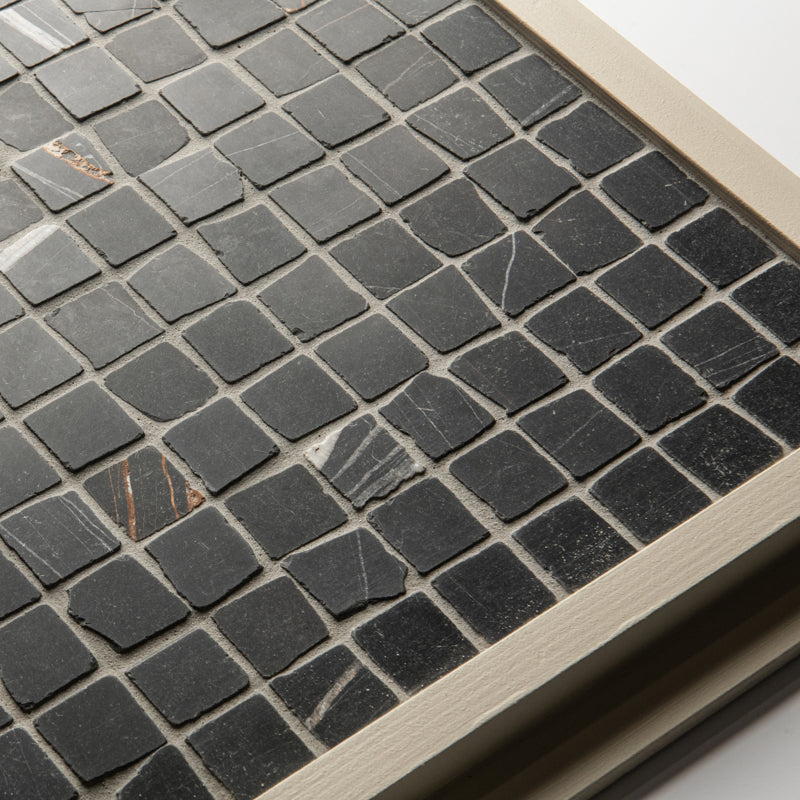 Black Tumbled Marble Mosaic Tiles