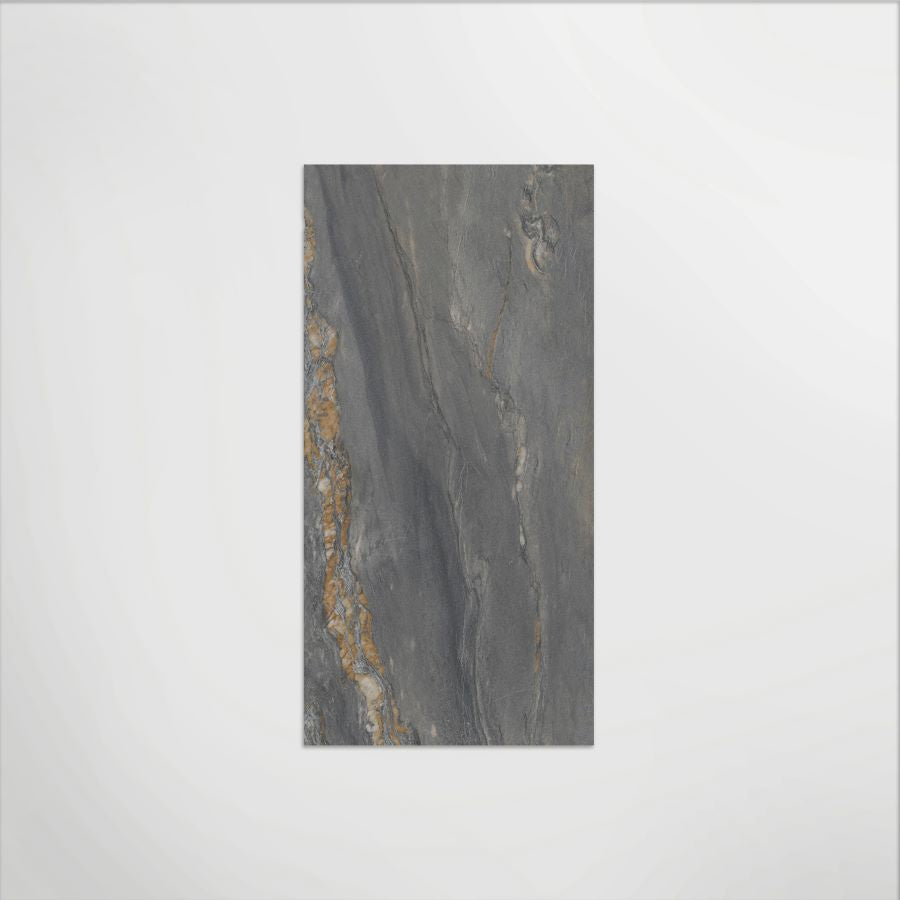 Style2 African Gold Az | Polished Porcelain Marble Effect Grey Floor Tile