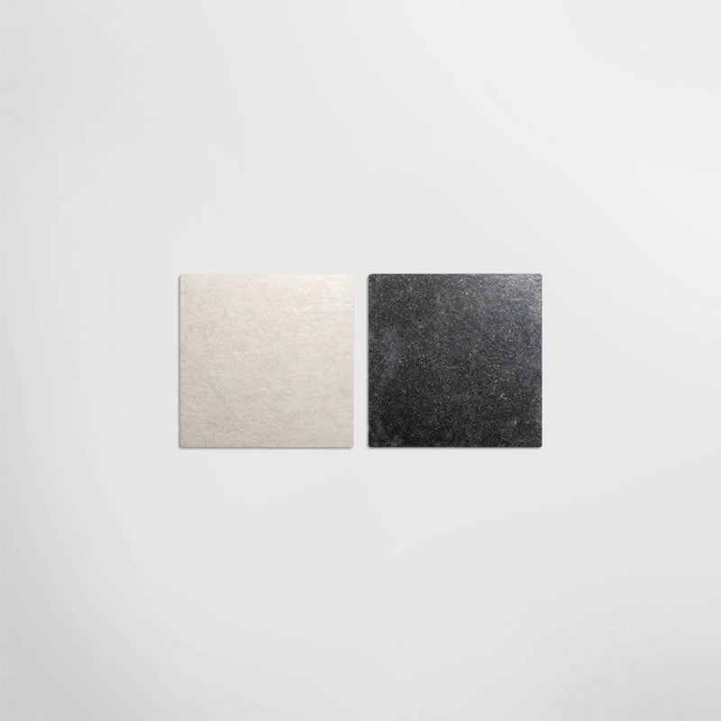 Venetian Black And White Chequer - Marble Effect Porcelain