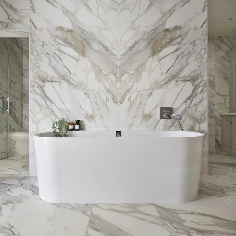 Bookmatch Marble Bathroom Tiles