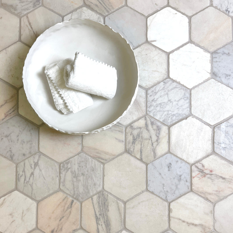 Sustainably Made Genuine Marble Hexagon