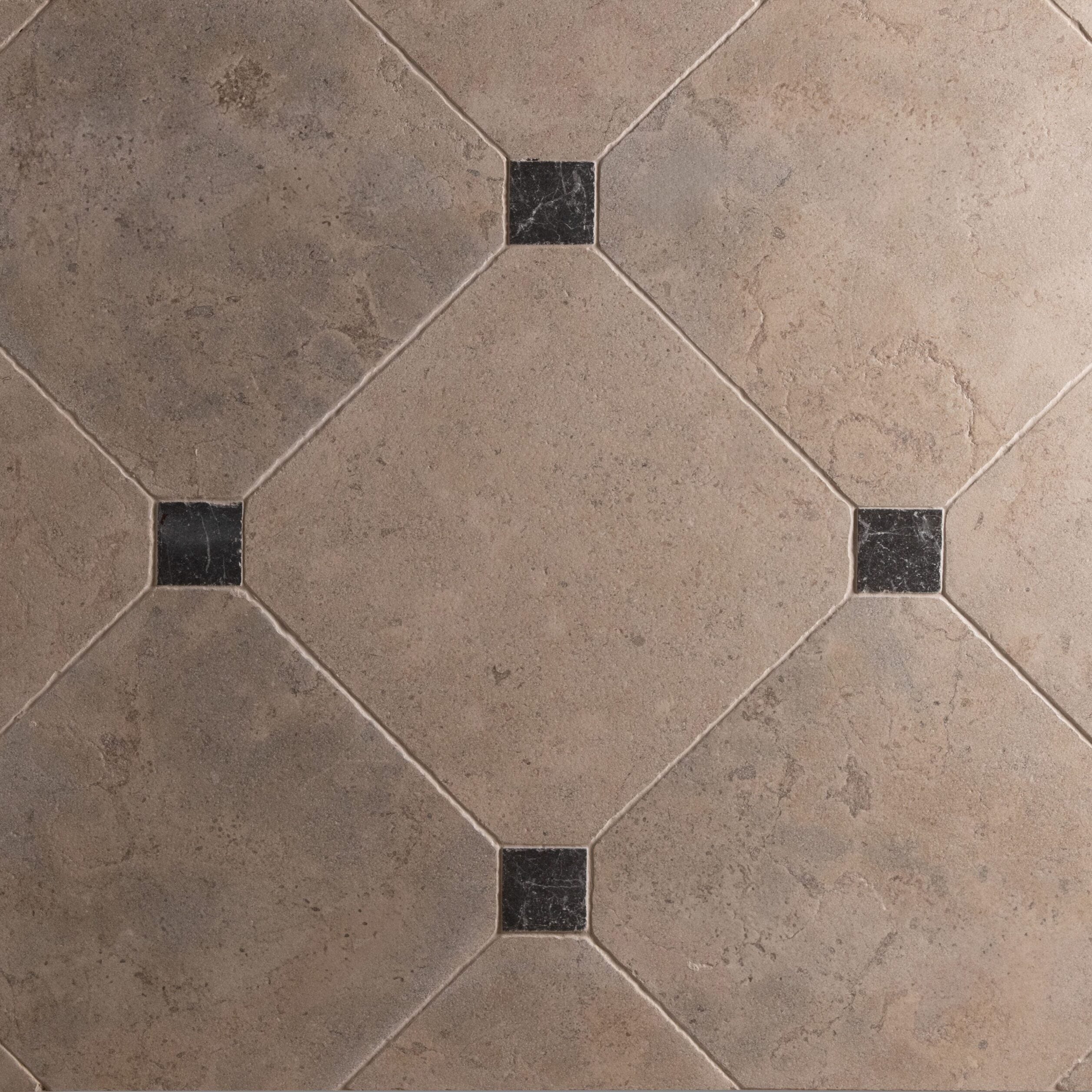 Octagonal & Dot Stone Floor Tiles