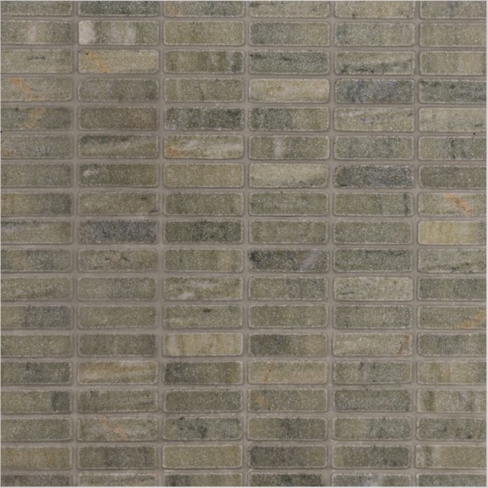 Lapicida Italian Verde Laguna Brick Mosaic Medium