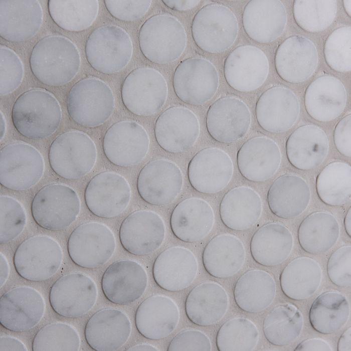 Lapicida Italian Carrara Circle Mosaic Marble