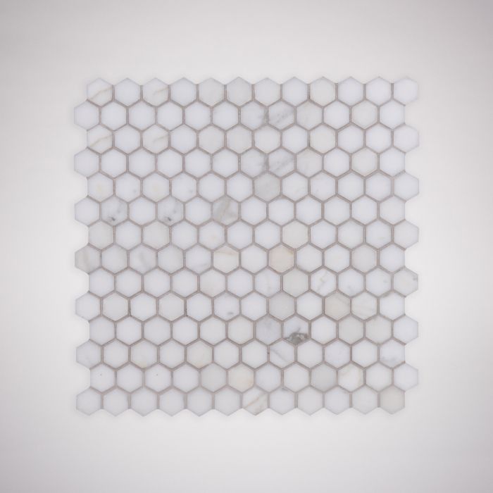 Lapicida Italian Calacatta Oro Hexagon Mosaic Marble