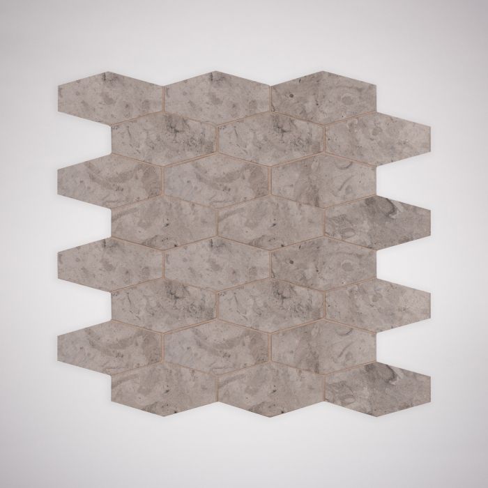 LapicidaItalian Grigio Chiaro Flat Hexagon Limestone