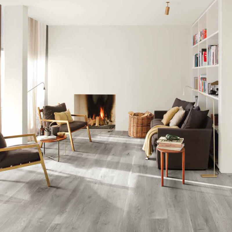 Lapicida Boisée White Ash wood look porcelain floor tiles for living spaces