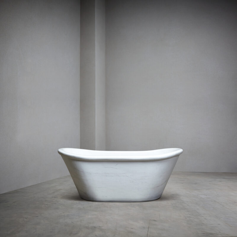 Lapicida Bianco Italian Marble Roll Top Bath