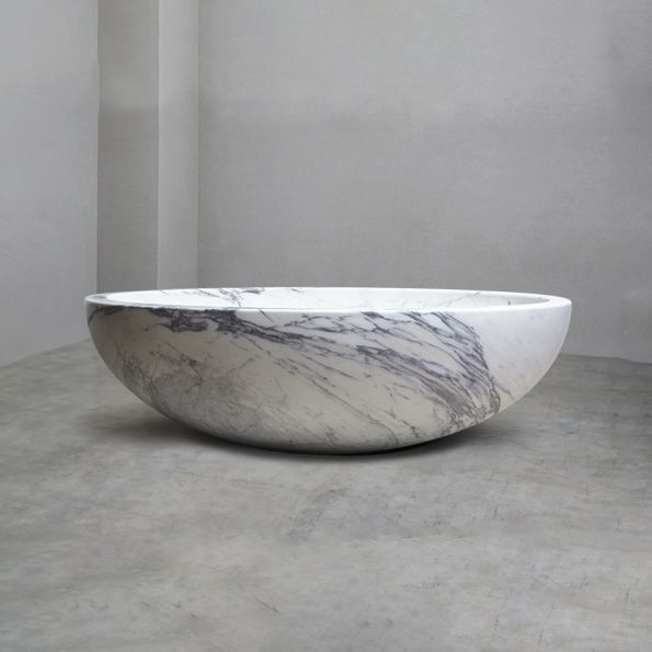 Lapicida Arabescato Oval marble bathtub