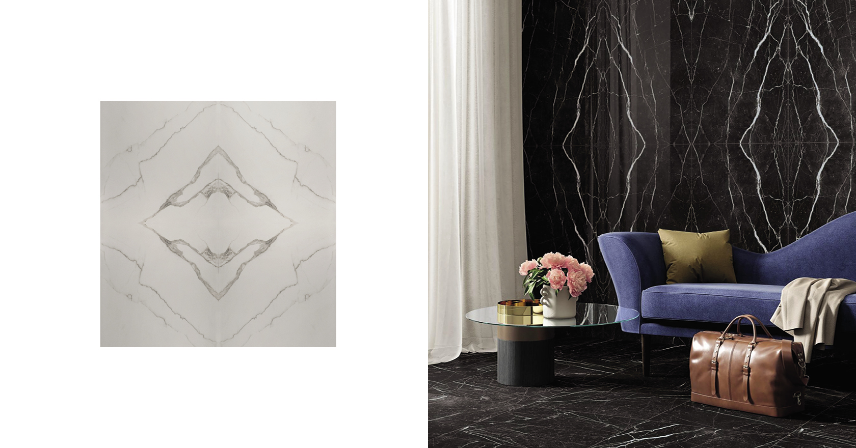 Lapicida Bookmatch marble design solution