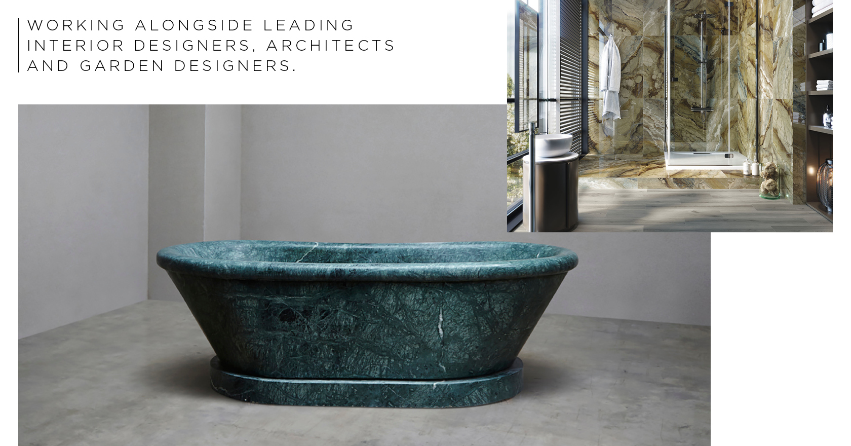 Lapicida works alongside leading interior designers, architects and garden designers for wall tiles, floor tiles and more