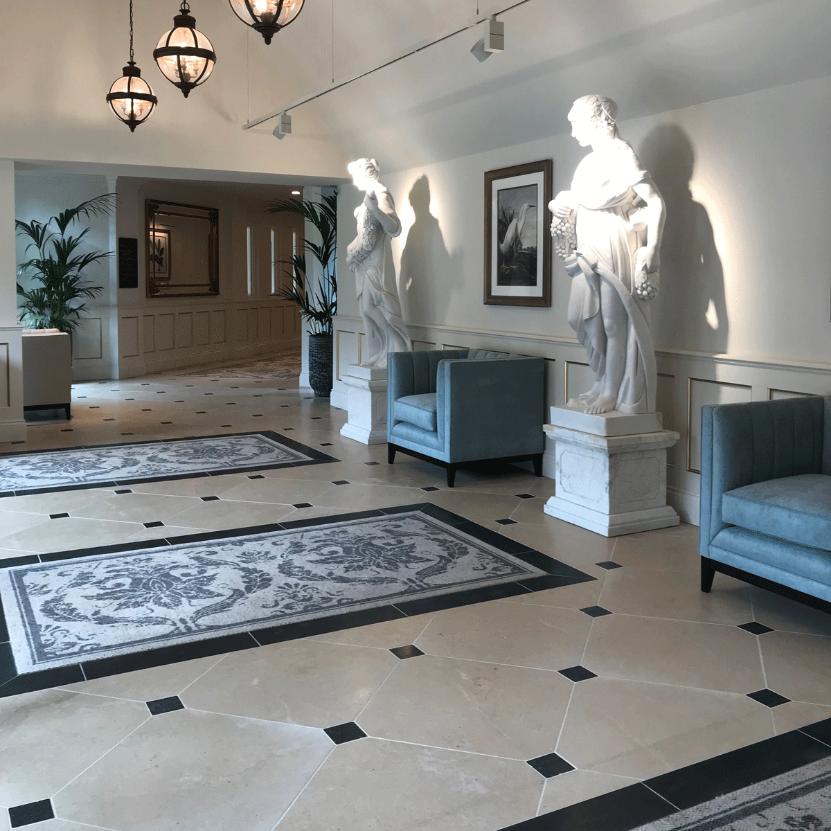 Lapicida at Grantley Hall relais chateaux hotel - St Tropez Birr Blac floor