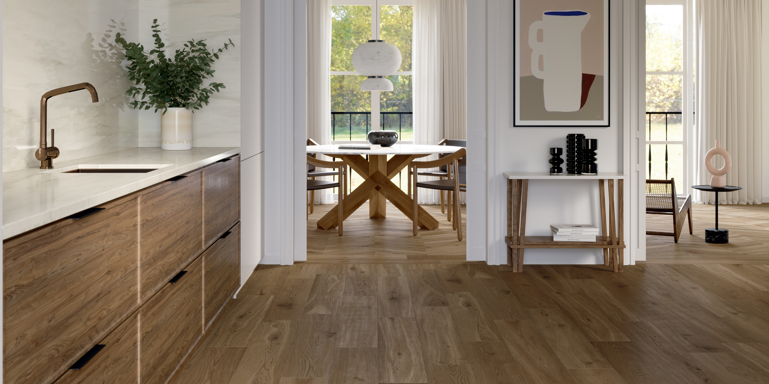 Lapicida Lifestyle Elements Wood Castano Plank floor tiles