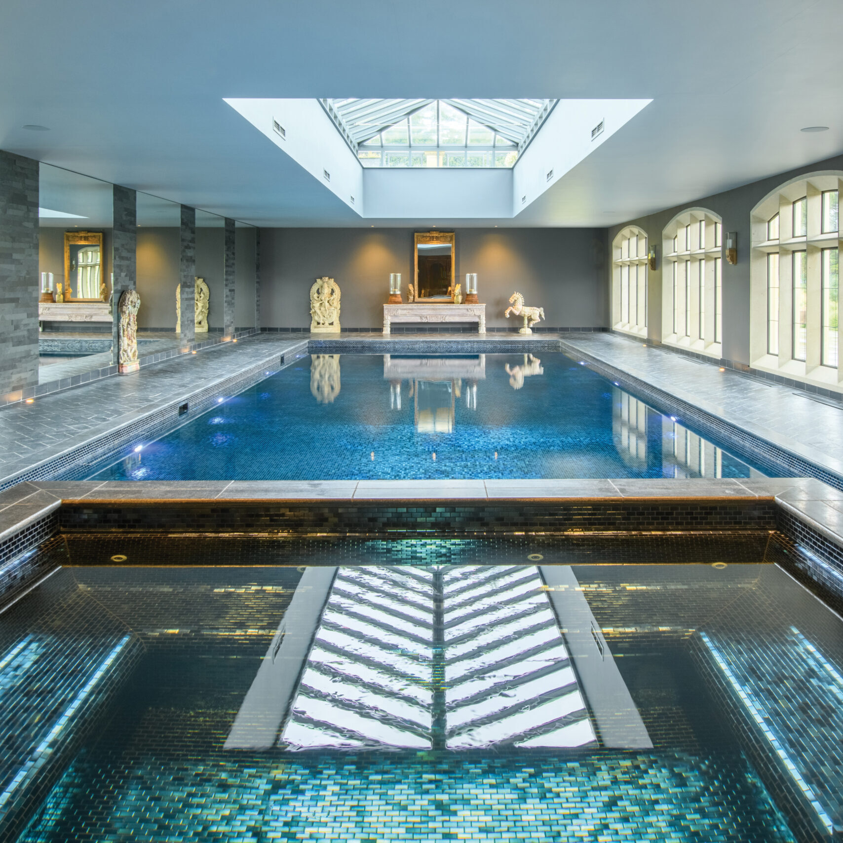 Neo Jacobean project - indoor swimming pool surfaces from Lapicida